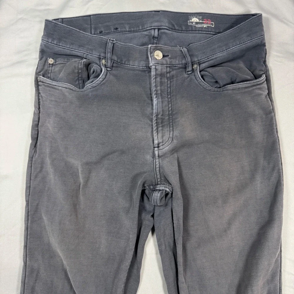 Lot of 2 Faherty Stretch Terry 5-Pocket Pant Mens 32 (31x31) Slim Straight - Picture 13 of 16